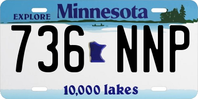 MN license plate 736NNP