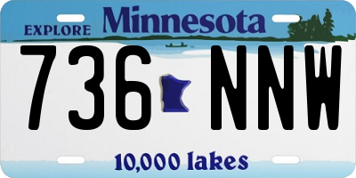 MN license plate 736NNW