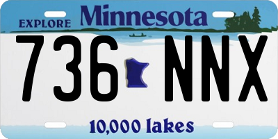 MN license plate 736NNX