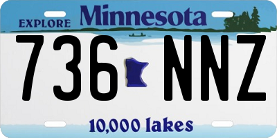 MN license plate 736NNZ
