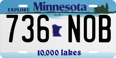 MN license plate 736NOB