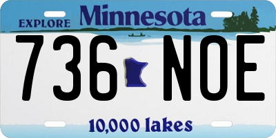 MN license plate 736NOE