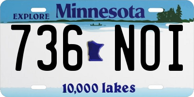 MN license plate 736NOI