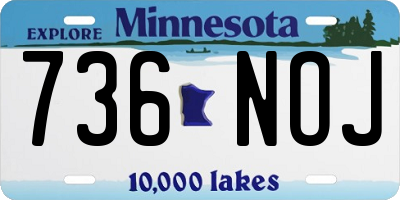 MN license plate 736NOJ