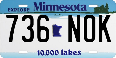MN license plate 736NOK