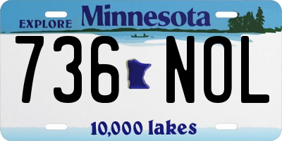 MN license plate 736NOL