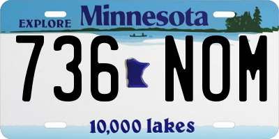 MN license plate 736NOM