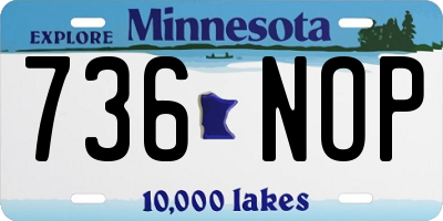 MN license plate 736NOP