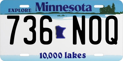 MN license plate 736NOQ