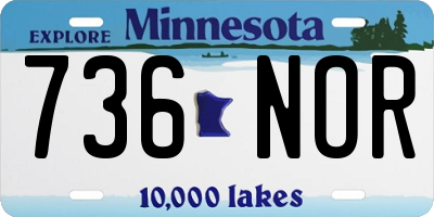 MN license plate 736NOR