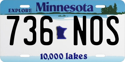 MN license plate 736NOS