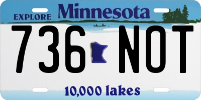 MN license plate 736NOT