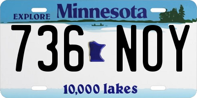 MN license plate 736NOY