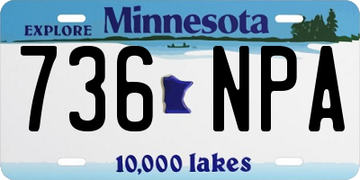 MN license plate 736NPA