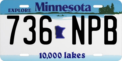 MN license plate 736NPB