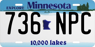 MN license plate 736NPC