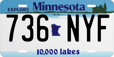 MN license plate 736NYF