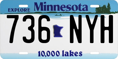 MN license plate 736NYH