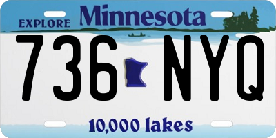 MN license plate 736NYQ