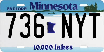 MN license plate 736NYT
