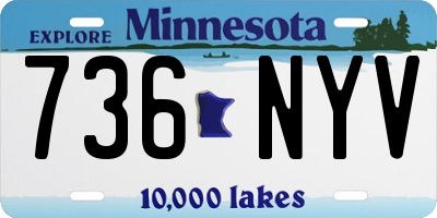 MN license plate 736NYV