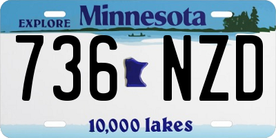 MN license plate 736NZD