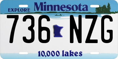 MN license plate 736NZG