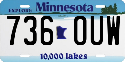 MN license plate 736OUW