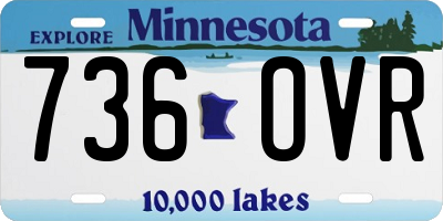 MN license plate 736OVR