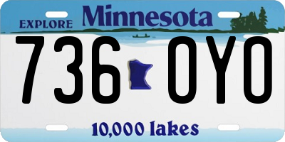MN license plate 736OYO