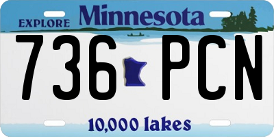 MN license plate 736PCN