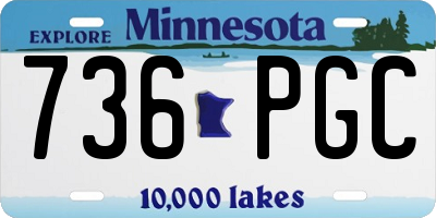 MN license plate 736PGC
