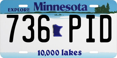 MN license plate 736PID
