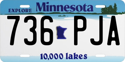 MN license plate 736PJA