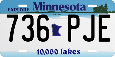 MN license plate 736PJE