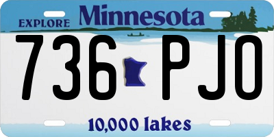 MN license plate 736PJO