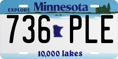 MN license plate 736PLE