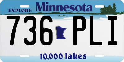 MN license plate 736PLI
