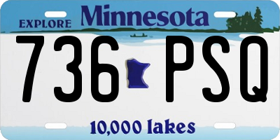 MN license plate 736PSQ