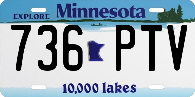 MN license plate 736PTV