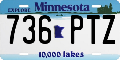 MN license plate 736PTZ