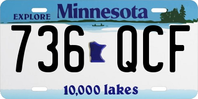 MN license plate 736QCF