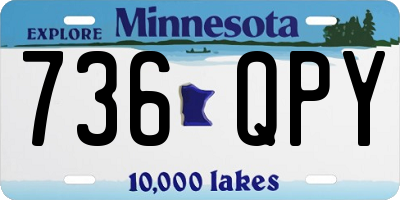 MN license plate 736QPY