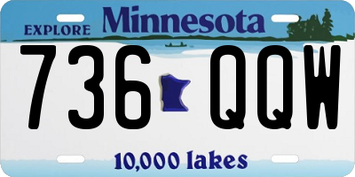 MN license plate 736QQW