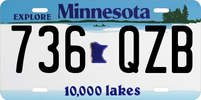 MN license plate 736QZB