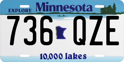 MN license plate 736QZE