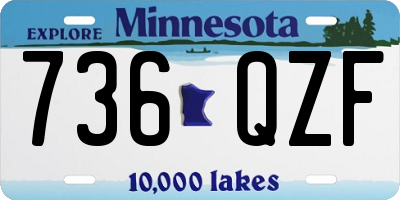 MN license plate 736QZF