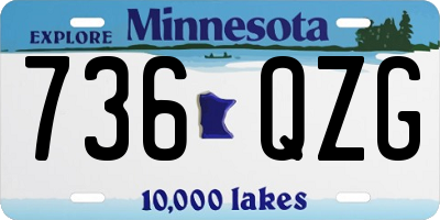 MN license plate 736QZG