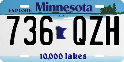 MN license plate 736QZH