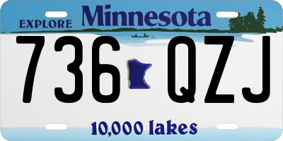 MN license plate 736QZJ